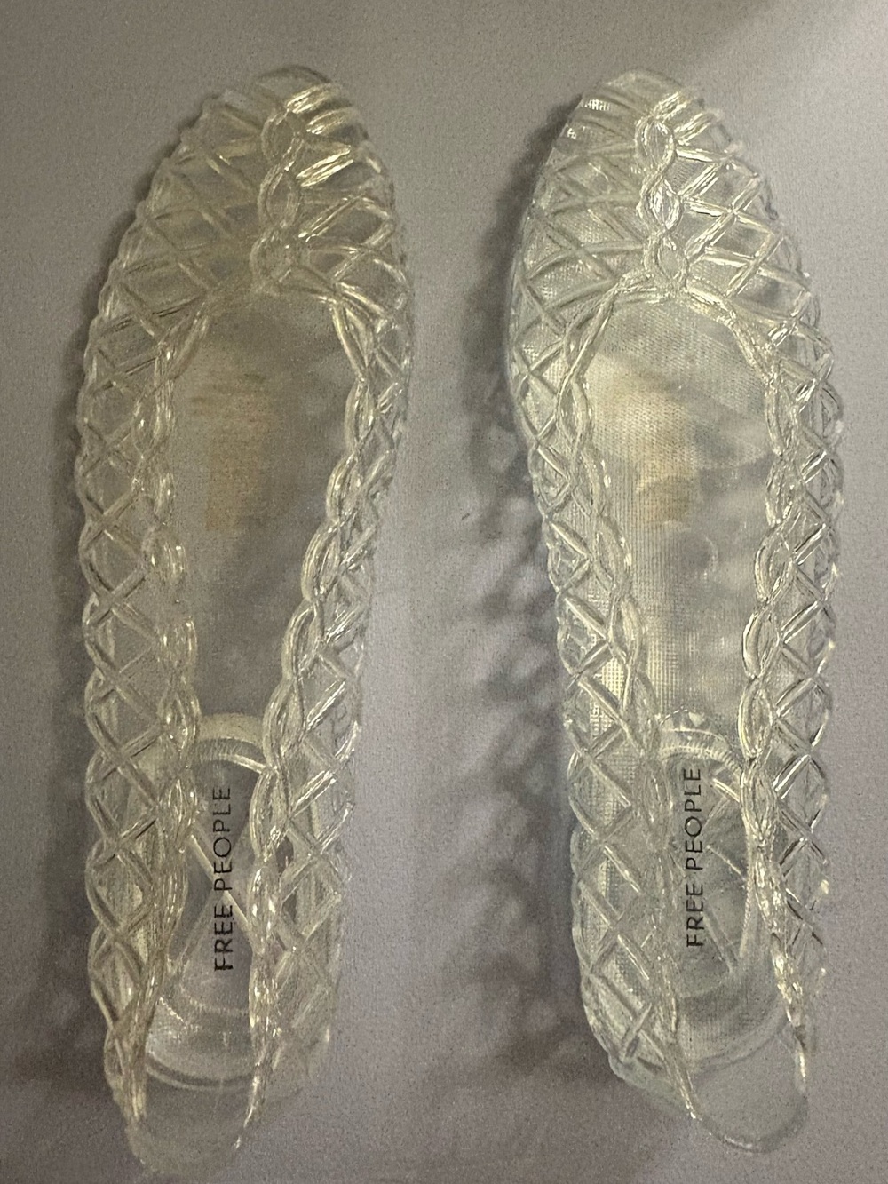 Free People Transparent Braided Jelly Flats - Clear